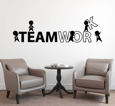 marvellous 100 cm m_teamworkadjust Self Adhesive Sticker(Pack of 1)