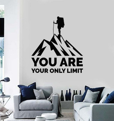 Xskin 33 cm Motivation Phrase Words Your Only Self Adhesive Sticker(Pack of 1)
