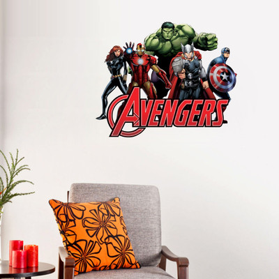 Epithet Studio 45 cm Avengers Sticker | Wall Sticker/Bedroom/Office and All Decorative Stickers_AS649 Self Adhesive Sticker(Pack of 1)