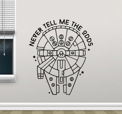SnappyVinyl 65 cm Never Tell Me The Odds Decal Vinyl Wall Self Adhesive Sticker(Pack of 1)
