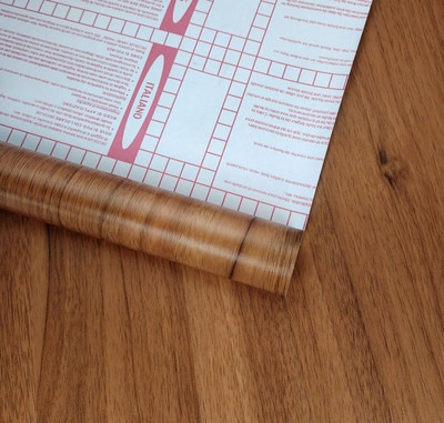 RosaStella 254 cm Wooden Wallpaper Peel And Stick Removable Wood Grain Self Adhesive Sticker(Pack of 2)