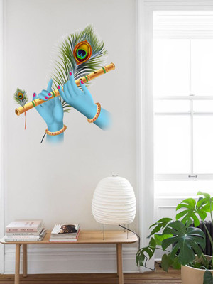Hetshree Decor 45 cm Krishna Flute Wall Sticker & Decal Self Adhesive Sticker(Pack of 1)
