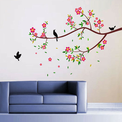 walkart 1 cm natural scenario of autumn with crow Removable Sticker(Pack of 1)