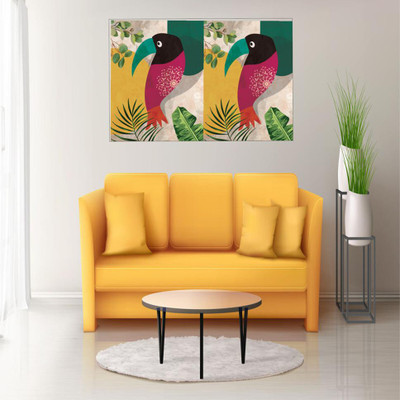 Vijaya enterprises 45.72 cm Beautiful birds sticker size (12x18 inch) Self Adhesive Sticker(Pack of 1)