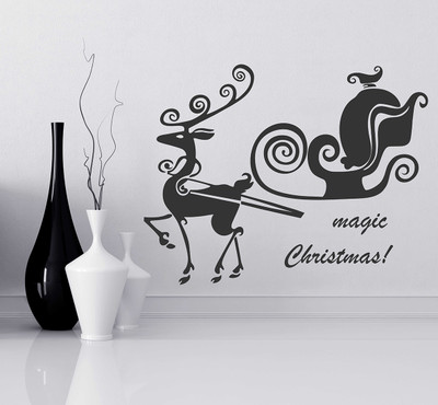 DECORSCART 100 cm Christmas | Non-Reuseable Sticker Self Adhesive Sticker(Pack of 1)