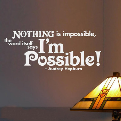 creativeNdecor 60 cm i am possible motivation wall sticker Self Adhesive Sticker(Pack of 1)