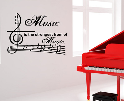 Wallzone 80 cm Music Removable Sticker(Pack of 1)