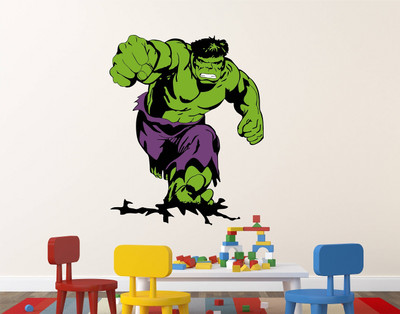 Wallzone 75 cm Hulk Removable Sticker(Pack of 1)