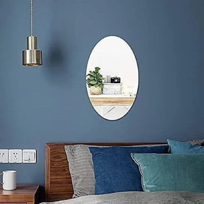 UNIQUEZONE 24 cm Flexible Mirror Sheets Self-Adhesive Plastic Mirror Self Adhesive Sticker(Pack of 1)