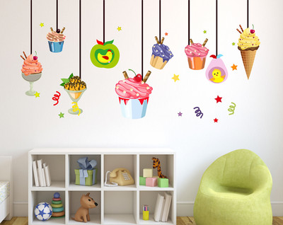TRIDENT 120 cm Colorful Ice creams Removable Sticker(Pack of 1)