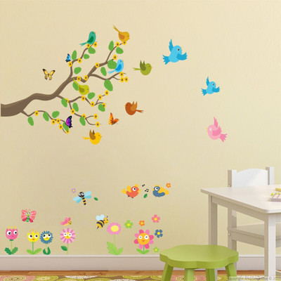 Décor vibe 42 cm latest Beautiful Birds for Living Room,Bedroom,Hall,Home Décor (91 Cm X 42 Cm ) Self Adhesive Sticker(Pack of 1)