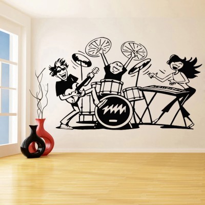 Xskin 58 cm Music band, Wall Stickers Home Decor Waterproof Wall Decals Self Adhesive Sticker(Pack of 1)