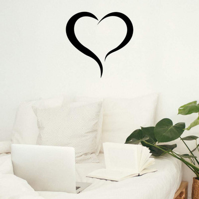 Xskin 29 cm Open Heart Love Wall Decals Easy to Apply Self Adhesive Sticker(Pack of 1)
