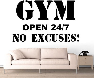 amazinghub 59 cm GYM OPEN 24X7 GYM WALL STICKRES Self Adhesive Sticker(Pack of 1)