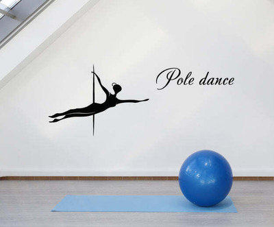 SnappyVinyl 66 cm Striptease Pole Dance Dancing School Easy to apply Wall Sticker Self Adhesive Sticker(Pack of 1)