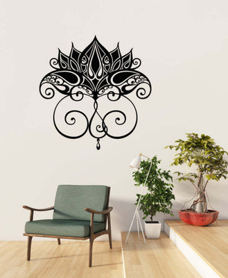 Xskin 33 cm Lotus Shape Symbol Ornamental Self Adhesive Sticker(Pack of 1)