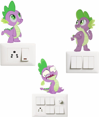 SR ENTERPRISE 6 cm Cartoon Dinosaur Self Adhesive Sticker(Pack of 1)