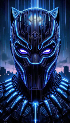 swaroopa 16.5 inch Black Panther Sticker Self Adhesive Sticker(Pack of 1)