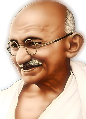 Dumdic 30 cm Mahatma Gandhi Ji A4 Strong Self Adhesive Sticker(Pack of 1)