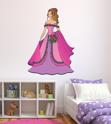 WALLSTICK 80 cm Beautiful barbie Removable Sticker(Pack of 1)