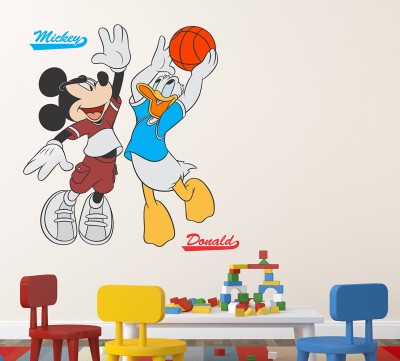 greyline 57 cm Beautiful Micky Mouse & Donald Duck Disney Character wallsticker Self Adhesive Sticker(Pack of 1)