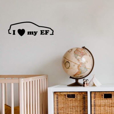Xskin 29 cm I Love My Honda EF2 Wall Decals, Wall Sticker Easy to Apply and Remove, 29cm Self Adhesive Sticker(Pack of 1)