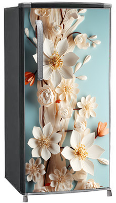 HDwallpape 124.46 cm Fridge sticker for single Door fridge size 24x49 inch Self Adhesive Sticker(Pack of 1)