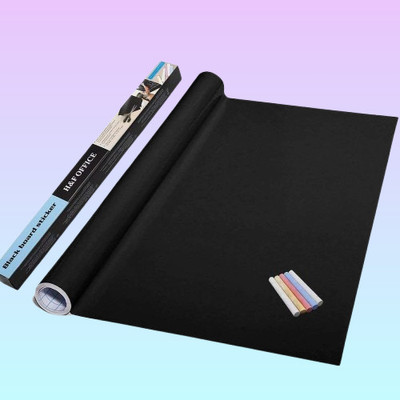 juggaris 45 cm Blackboard decal strip 45x200cm suitable for home office learning Removable Sticker(Pack of 1)