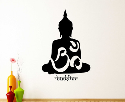 Wallzone 90 cm BUDHA Removable Sticker(Pack of 1)