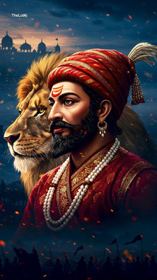 swaroopa 16.5 inch Chatrapati Shivaji Maharaj Sticker Self Adhesive Sticker(Pack of 1)