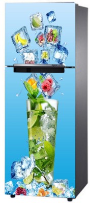 M S CREATION 160 cm Lemon Waterproof Decorative Juice Glass Design Large Self Adhesive Sticker(Pack of 1)