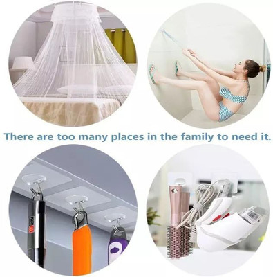 Finner Pack of 10 Self-Adhesive Hook for Wall,Door,Bathroom,Kitchen,Cabinet Pinx10.785 Door Hanger