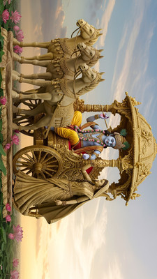 swaroopa 16.5 inch Shri krishna Radha Sticker Self Adhesive Sticker(Pack of 1)