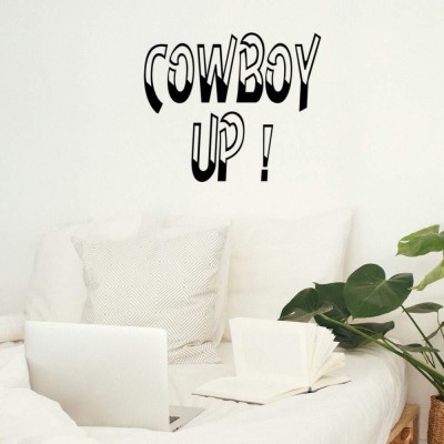 SnappyVinyl 29 cm Cowboy Up Rodeo Self Adhesive Sticker(Pack of 1)