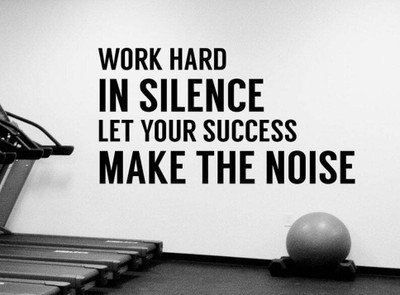 Xskin 62 cm Work Hard In Silence Let Your Self Adhesive Sticker(Pack of 1)