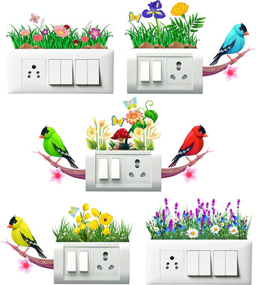 RSB HUB 46 cm Switch Board Sticker & Wall Sticker size 30 cm x 46 cm Self Adhesive Sticker(Pack of 9)