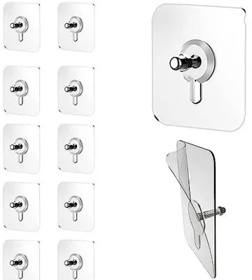 Shreejee 6 cm Stick Wall Hook (Pack of 20) Self Adhesive Sticker(Pack of 20)