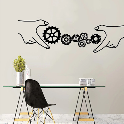 Xskin 57 cm teamwork thinking idea office style business Self Adhesive Sticker(Pack of 1)