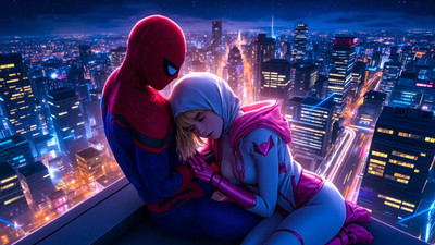 swaroopa 16.5 inch spiderman sticker Self Adhesive Sticker(Pack of 1)