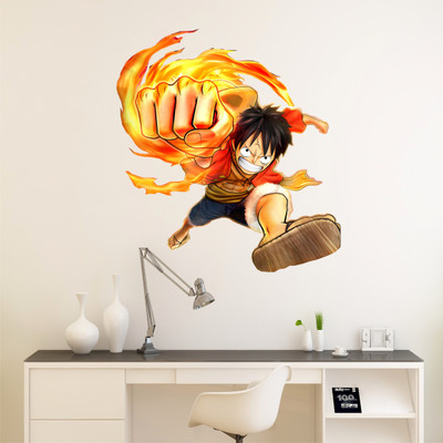 ArtfulDecals 60 cm Monkey D lufi cool Anime wall sticker Self Adhesive Sticker(Pack of 1)
