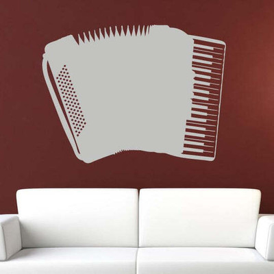 SnappyVinyl 80 cm Accordion Musical Instrument Self Adhesive Sticker(Pack of 1)
