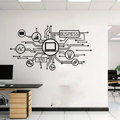 SnappyVinyl 65 cm Circuit Board Technology Business Office Self Adhesive Sticker(Pack of 1)