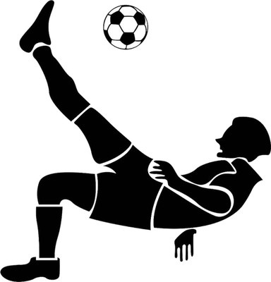 god & god's 41 cm New HIT & Trendy FOOTBALL PLAYER Self Adhesive Sticker(Pack of 1)