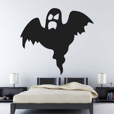 SnappyVinyl 40 cm Scary Ghost Haunted Self Adhesive Sticker(Pack of 1)
