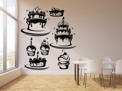 STIKHUB 60 cm cake hi c ake bithday wall stickres Self Adhesive Sticker(Pack of 1)