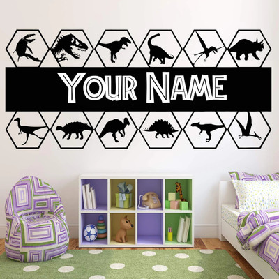 SnappyVinyl 57 cm Dinosaur Self Adhesive Sticker(Pack of 1)