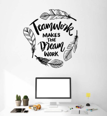 SnappyVinyl 33 cm Dream Work Wall Vinyl Decal Self Adhesive Sticker(Pack of 1)