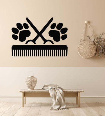 SnappyVinyl 27 cm Comb Scissors Pet Self Adhesive Sticker(Pack of 1)