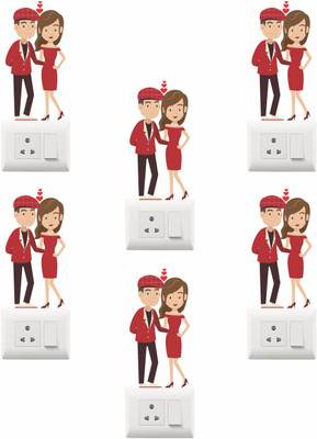 SR ENTERPRISE 25 cm Swicth Board Stickers Size -15cm x 7cm Self Adhesive Sticker(Pack of 1)