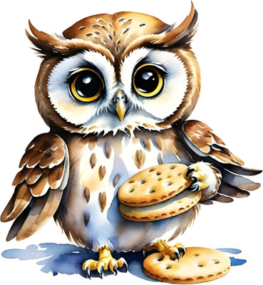 Byte Studio 56 inch Owl Sticker Self Adhesive Sticker(Pack of 1)
